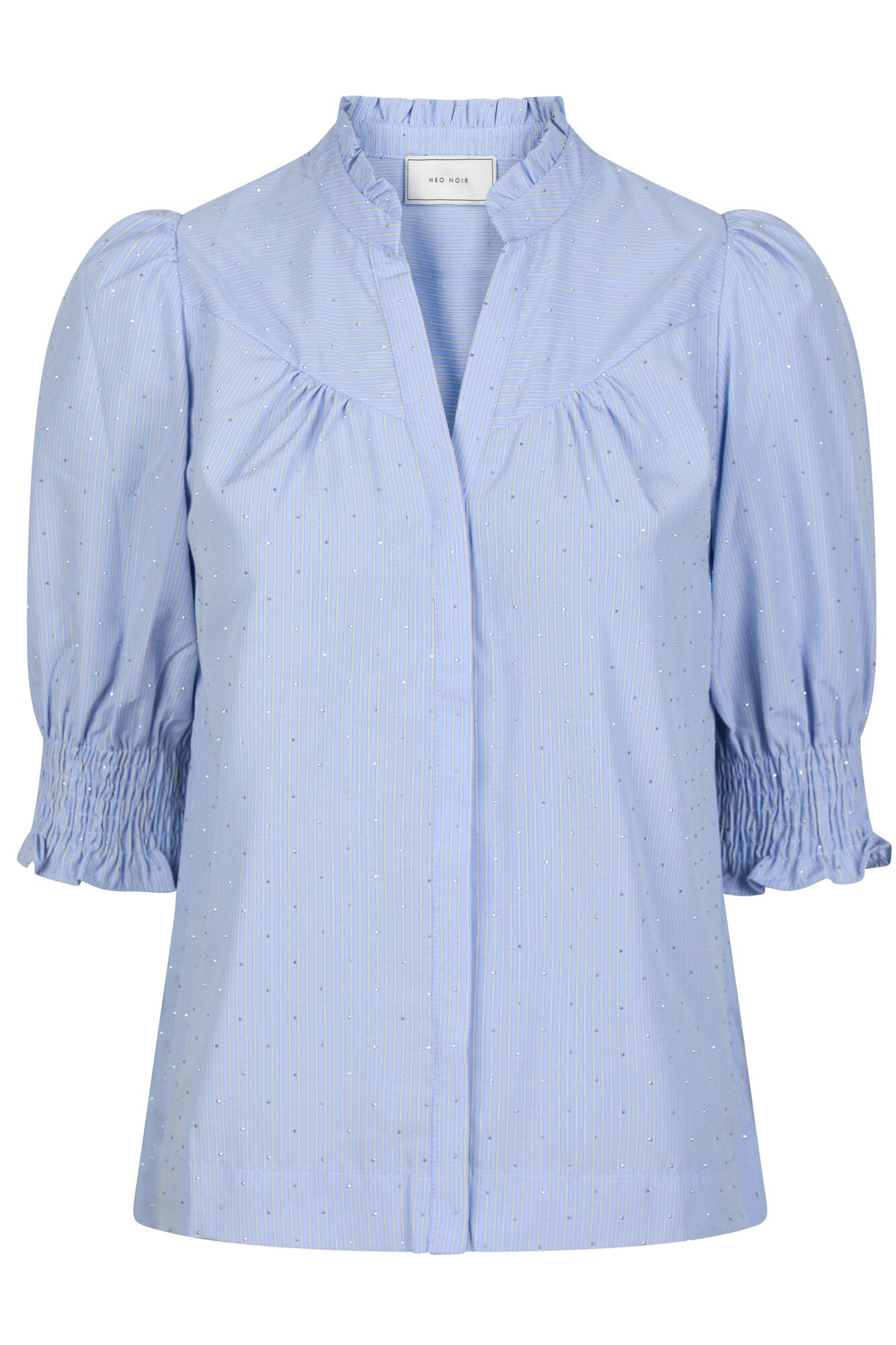 Diana Stripy Stone bluse - Light Blue